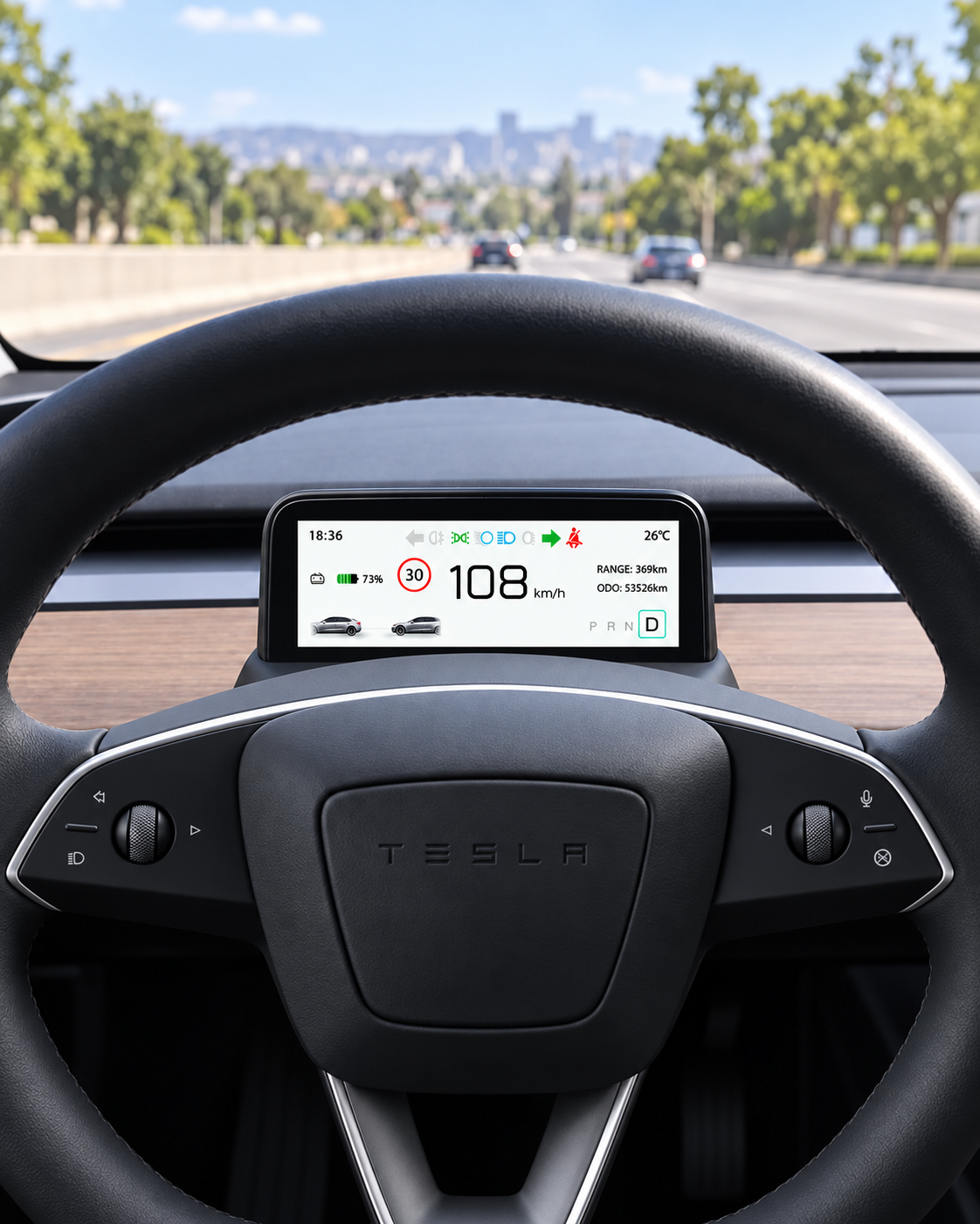Modiqit VISTA- Tesla Sürüş Bilgilerini Görüş Alanına Taşıyan Hız Gösterge Paneli